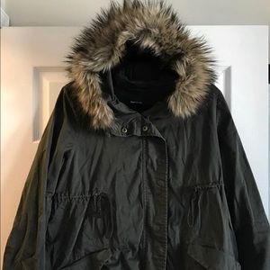gap maternity parka jacket anorak fur hood